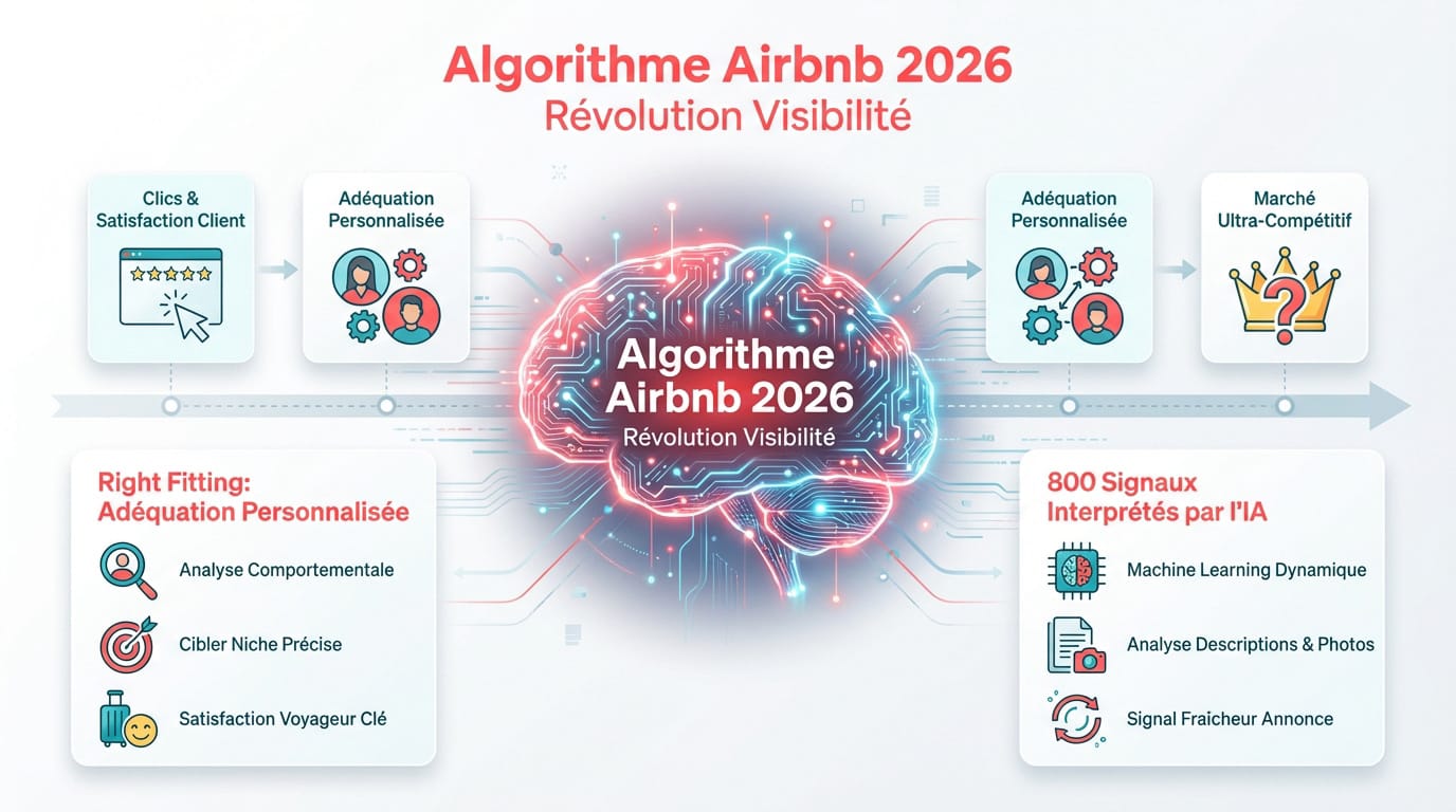 Analyse de l'algorithme Airbnb 2026 et impact sur la visibilité des hôtes