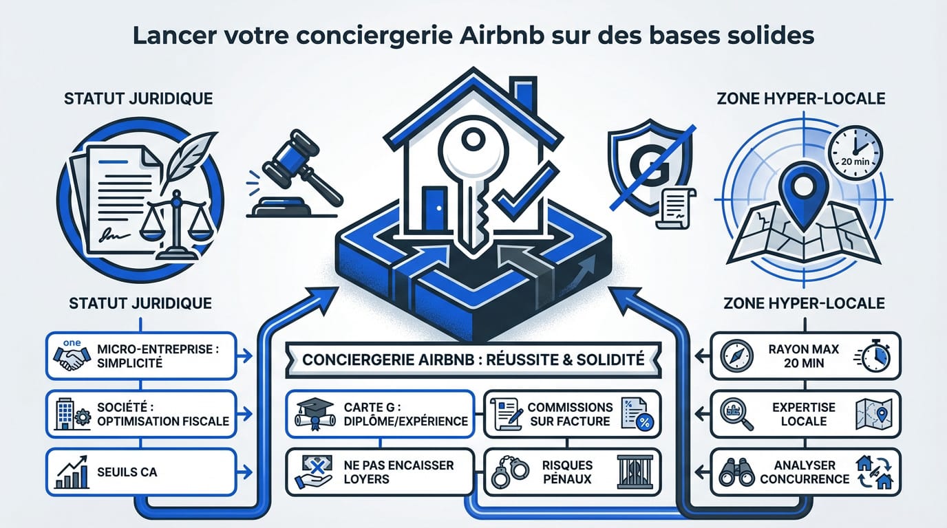 Lancer une conciergerie Airbnb avec des bases juridiques et stratégiques solides