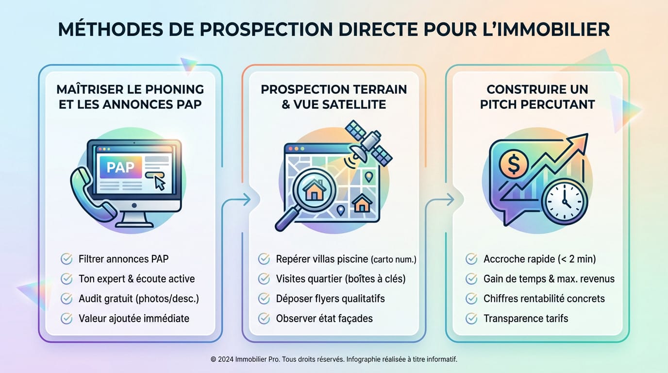 Stratégies de prospection directe pour trouver des propriétaires en conciergerie