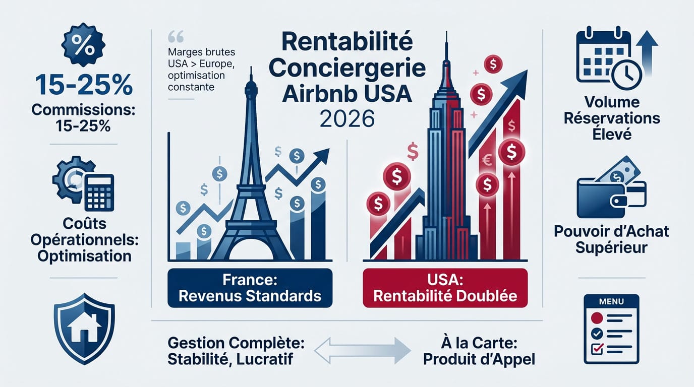 Analyse de la rentabilité d'une conciergerie Airbnb aux États-Unis en 2026